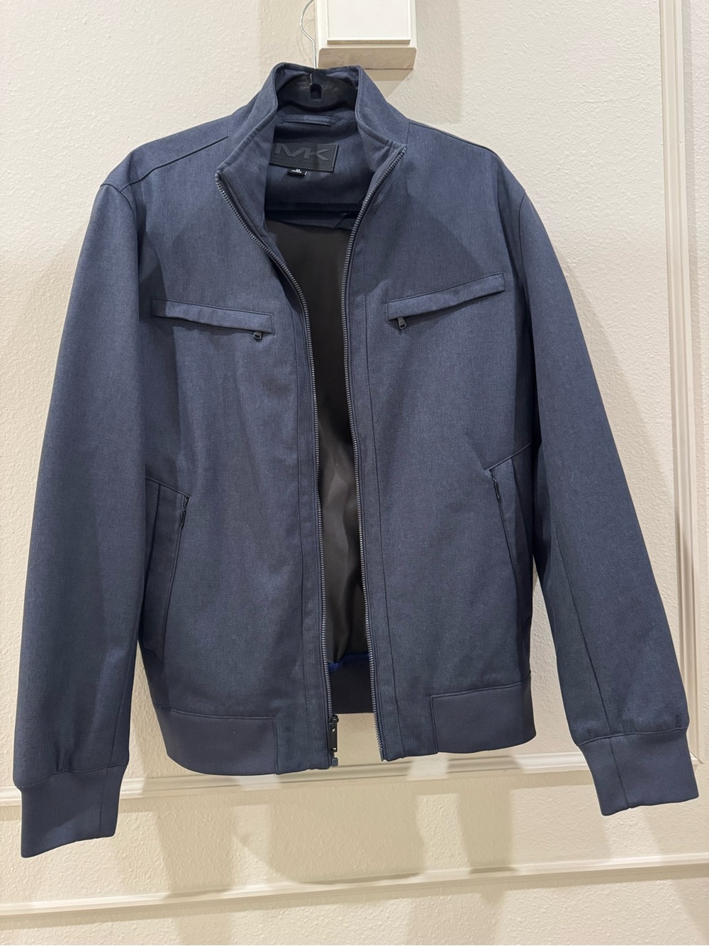 Michael Kors Mens Bomber Jacket Blue Medium